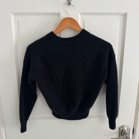 Madewell (Re)sponsible Cashmere V-Neck Sweater in Black Size XS - Picture 5 of 6